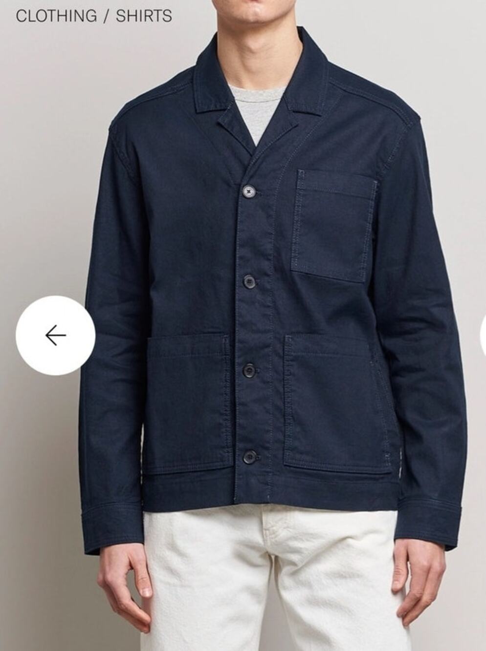J. Lindeberg Errol Linen Workwear Overshirt NWT